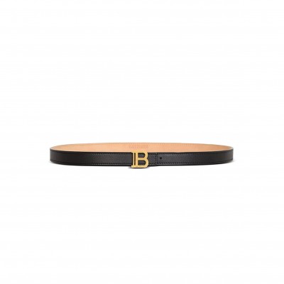 BALMAIN THIN CALFSKIN B-BELT 